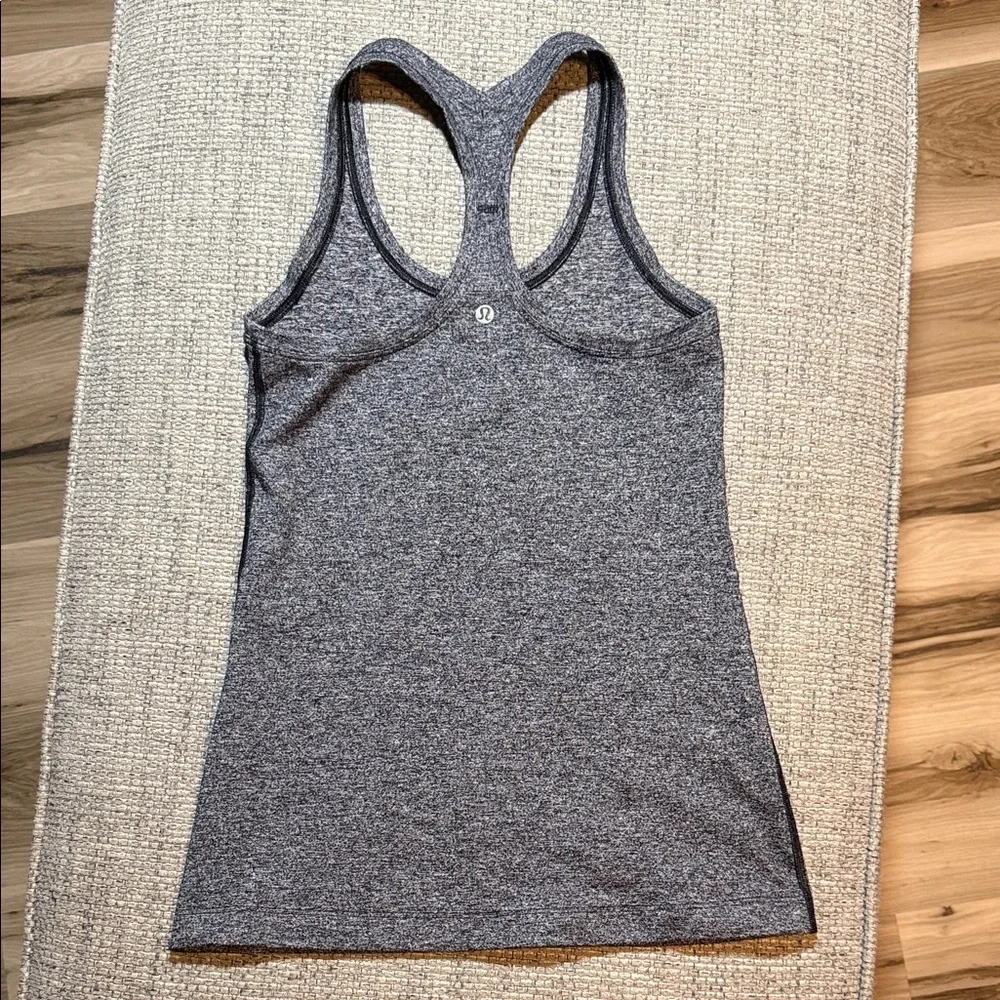 Lululemon Cool Racerback Tank Top Dark‎ Heather Gray Nulu sz4